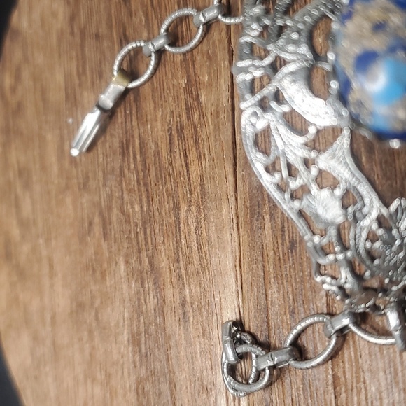 B3203 lapis opal edwardian bracelet - Picture 3 of 4